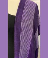 This Handwoven Narrow Purple Striped Scarf Is the Perfect Piece of Affordable And Ethical Fashion. Handwoven In Egypt In Ladies Social Enterprise.